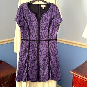 Women’s Purple Dress with Black Trim